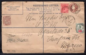 GB Liverpool Monument Place 1910 Registered Letter Cover to MEXICO. Receiver - Picture 1 of 2