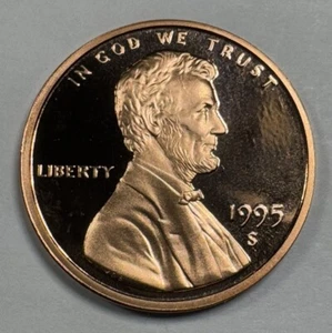 1995-S Lincoln Memorial Proof 1Cent Penny from US Mint Proof Set. Beautiful!! - Picture 1 of 9