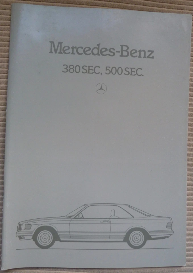 Mercedes-Benz 380SEC 500SEC mercado Reino Unido color venta folleto 1981 Foto 1 de 1