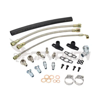 Turbo Oil Water Line Kit Mitsubishi Lancer 4G63T EVO 4 5 6 7 8 9 Stock TD05HR - Изображение 1 из 3