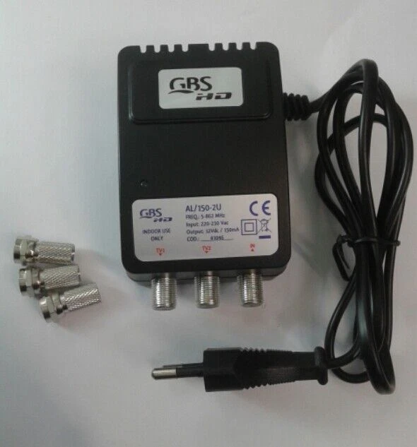 GBS Elettronica 41046 12V  Alimentatore TV - 2 Uscite