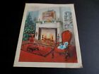 J832  Vintage Xmas Greeting Card Victorian House Ready For Holidays