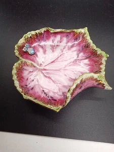 6" Leaf Trinket Dish ~ OCCUPIED JAPAN ~ PERFECT ~ FREE SHIPPING - Picture 1 of 6