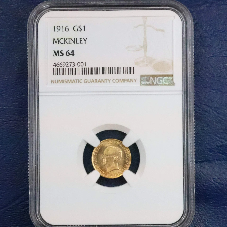 1916 G1$ McKinley Commemorative Gold 1$ - NGC MS64 - Image 1 of 4