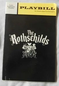 Die Rothschilds - Lunt-Fontanne Theaterspielzettel - November 1970 und Ticket-Stub - Bild 1 von 2