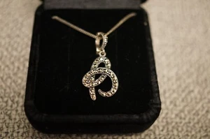 Suspicion Marcasite 925 pendant with 925 18" chain NWOT QVC - Picture 1 of 6