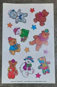 Vintage 1991 Stickers Current Teddyland Sheet NOS - Picture 1 of 6