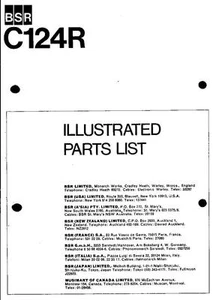 BSR Original Service Ersatzteilliste mit Explosivdarstellung für  C 124 R - Bild 1 von 1