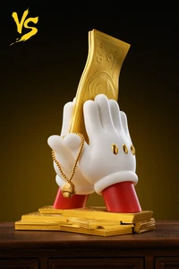 VS Model Plumber's Money-grubbing Handsr 11" Polystone Lucky Creative Ornament  - Picture 1 of 4