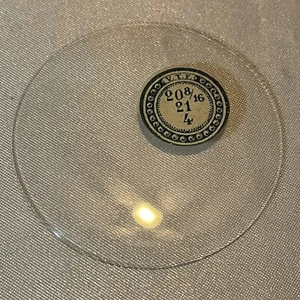 20-8/16 Ligne NOS Glass Pocket Watch Crystal - Picture 1 of 1