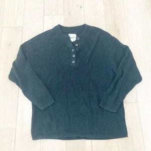 Aerie Black V-Neck Sweater Relaxed Fit - Picture 1 of 3