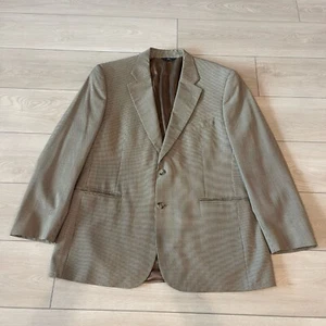 Brooks Brothers 346 Mens Blazer Wool Cashmere Blend 44R Gingham Prom Formal - Picture 1 of 9