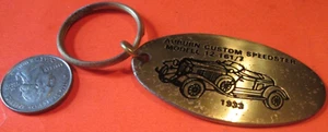 AUTHENTIC 1933 AUBURN CUSTOM SPEEDSTER 12-161/7 BRASS TONE CAR KEYCHAIN RING KEY - Picture 1 of 1