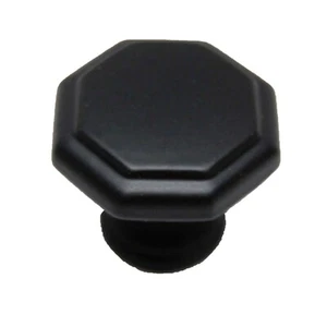 Keystone Accents 1-1/8" achteckiger Schrankknauf Zug matt schwarz K392 25 + KOSTENLOSER VERSAND - Bild 1 von 3