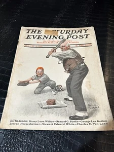 AUGUST 5 1916 Saturday Evening Post magazine - Norman Rockwell - BASEBALL - Imagen 1 de 1