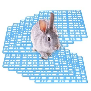 12 Pcs Rabbit Cage Mats Plastic Feet Pads Floor Mat for Cats Dogs Bunny Hamster - Picture 1 of 6