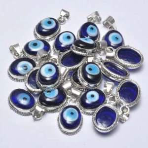 Blue Evil Eye Pendant 925 Sterling Silver Designer Wholesale Pendant - Picture 1 of 4