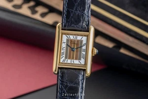 Cartier must Tank SM Vermeil "Trinity Dial" 925 Silber Damenuhr Ref. 5057001 - Bild 1 von 12