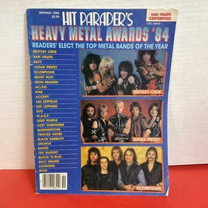 HIT PARADER magazine Spring 1985 Heavy Metal Awards-Van Halen poster Motley Crue - Picture 1 of 14