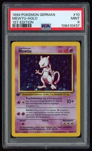 1999 Pokemon 1st Edition German Base Set-Holo MEWTU (Mewtwo) #10 PSA 9 - Picture 1 of 2