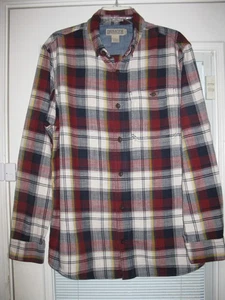 Duluth Trading Co camicia snocciata lrg slim fit bottoni plaid - Foto 1 di 15