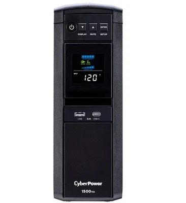 CyberPower GX1500U-R Gaming 1500VA 12 Outlets LCD UPS - Certified Refurbished - Image 1 of 4