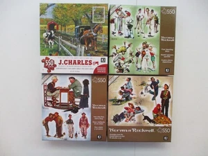 4 neue 550 Puzzles: KI Puzzles: 3 Norman Rockwell, 1 J. Charles - Weihnachtsgeschenke? - Bild 1 von 5
