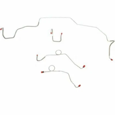 1968-70 Dodge Coronet Front Brake Line Kit Power Disc Brakes Stainless-RKT6806SS - Image 1 of 2
