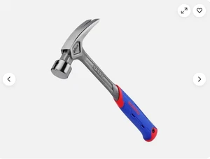 Workpro 20 Unzen Luftpolsterhammer - einteilig geschmiedeter Anti-Schock-Griff rot & blau NEU - Bild 1 von 7