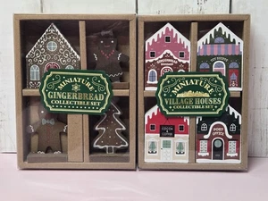 2025 Target Bullseye 8-teiliges Mini Lebkuchen Sammlerstück Weihnachtsdorf Set NEU - Bild 1 von 12