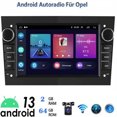 Für Opel Astra Corsa Meriva Vectra Autoradio Android13 Apple Carplay GPS NAVI FM - Bild 1 von 4