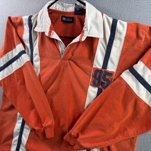 Vintage Faded Glory Rugby Shirt Mens XL Heavy Cotton Polo 90s Y2K Jersey - Picture 1 of 19