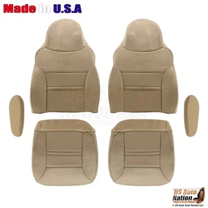 2000-2001 For Ford Excursion Leatherette Front/Armrest Seat Covers Med Parchment - Picture 1 of 16