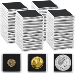 50 Stück Münzkapseln, Münzschnapphalter mit 5 Größen schwarze Dichtungen 20/25/30/35/4 - Bild 1 von 12