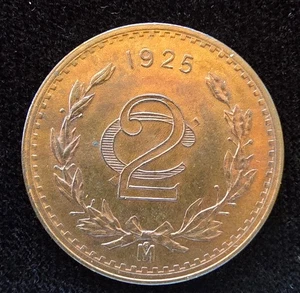 1925 Mexiko 2 Centavos Stempelglanz KM 419 (A011) - Bild 1 von 2