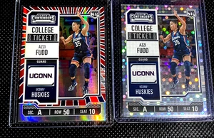 2025 Panini Contenders College Ticket Red Blue & Donuts #29 AZZI FUDD UConn - Bild 1 von 2