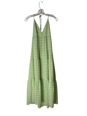 Slate & Willow Womens Halter Midi Dress Sleeveless Green Size Large *READ FLAW* - Image 1 of 4