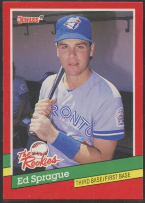 1991 Donruss The Rookies #14 Ed Sprague Toronto Blue Jays - Image 1 of 2