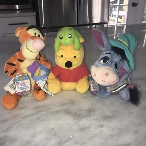 Disney Star Bean Lot of 3 Winnie the Pooh Beanie Stuffed Animals-Tigger Eeyore - Picture 1 of 8