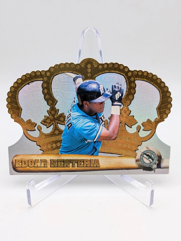 💥 1998 PACIFIC CROWN ROYALE #60 EDGAR RENTERIA BASEBALL CARD; MIAMI MARLINS - Image 1 of 2