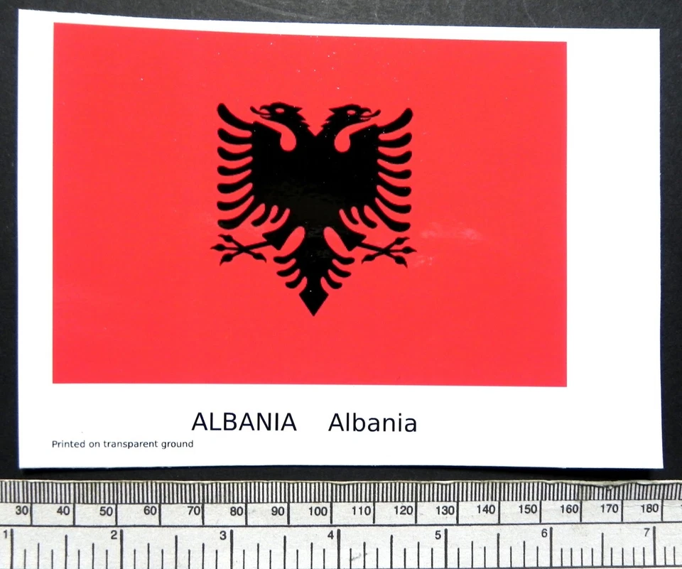 Transfer Rutsche Flagge Albanien (120x 80 MM) - Bild 1 von 4