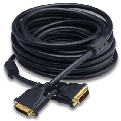 Gold High Resolution 2560x1600 1080P 25FT DVI Cable for Gaming, DVD, Laptop, PC - Image 1 of 4