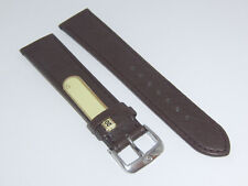 DI-Modell Genuine Smooth Ostrich Leather 20 mm BROWN Watch Band Strap "SAVANNA"