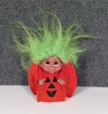 Vintage 1985 Dam 4” Pumpkin Jack O' Lantern Halloween Troll Doll Norfin