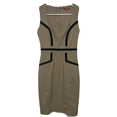 XOXO Tan Women’s Pencil Dress Black Sheath Knee Length Sleeveless Size 3/4 - Image 1 of 4