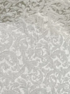 Ivory floral jacquard upholstery drapery fabric 50” width sold by the yard - Picture 1 of 5