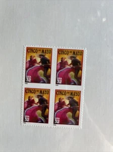 Block of 4 stamps - Scott 3203 - 32 cent - Cinco De Mayo - 1998 - MNH - Picture 1 of 1