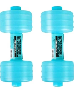 2x Workout Dumbbell Water Filled Dumbbell Polypropylene Safe Ergonomic Pair - Picture 1 of 5