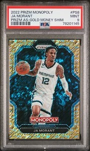 2022 Panini Prizm Monopoly All-Stars Ja Morant Gold Money Shimmer /500 PSA 9 - Picture 1 of 2