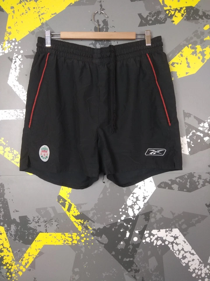 Pantalones Cortos de Fútbol Liverpool Visitante Negro Rojo Reebok Para Hombre Talla M/L ig93 Foto 1 de 4